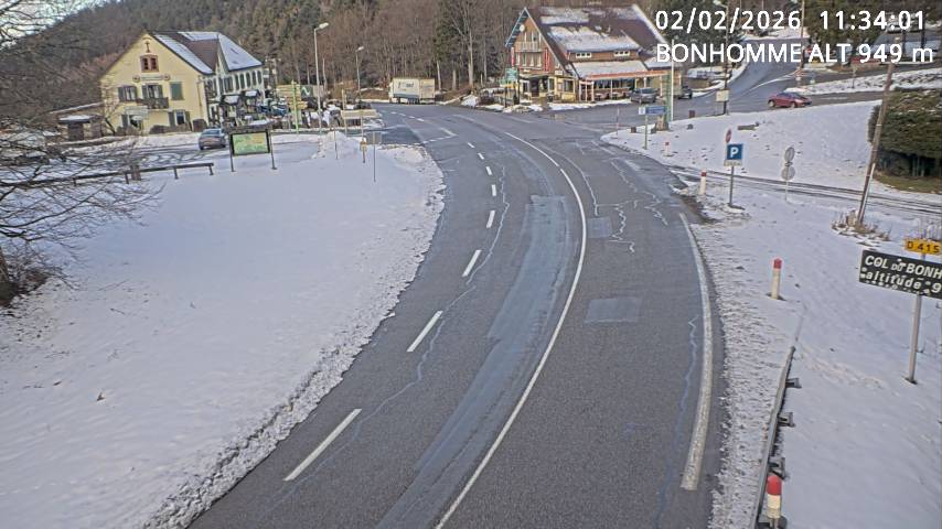 Caméra du col du Bonhomme sur la D415 sur la route de Saint-Dié