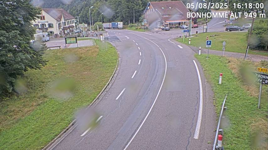 Caméra du col du Bonhomme sur la D415 sur la route de Saint-Dié