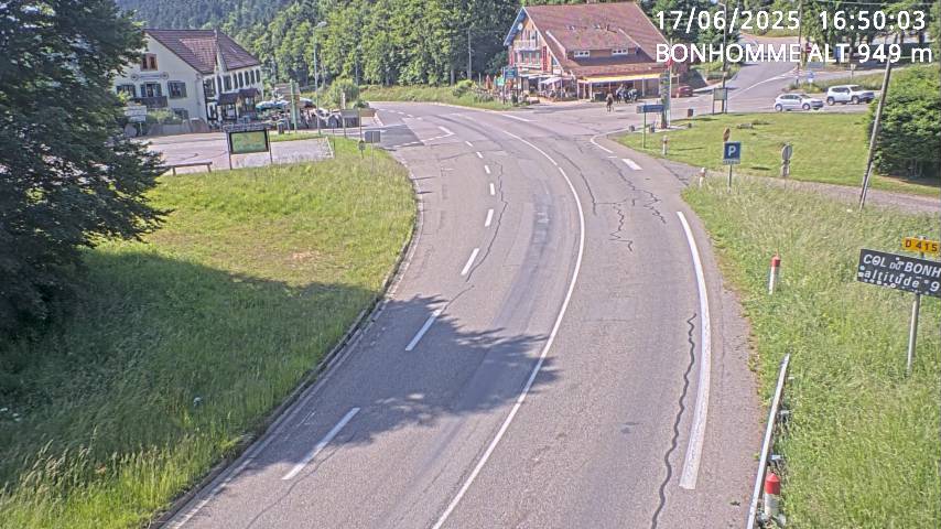 Caméra du col du Bonhomme sur la D415 sur la route de Saint-Dié
