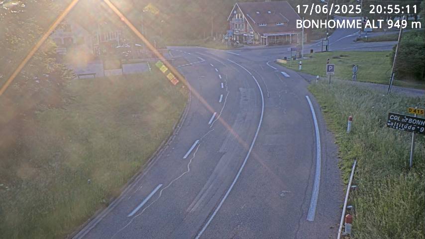 Caméra du col du Bonhomme sur la D415 sur la route de Saint-Dié