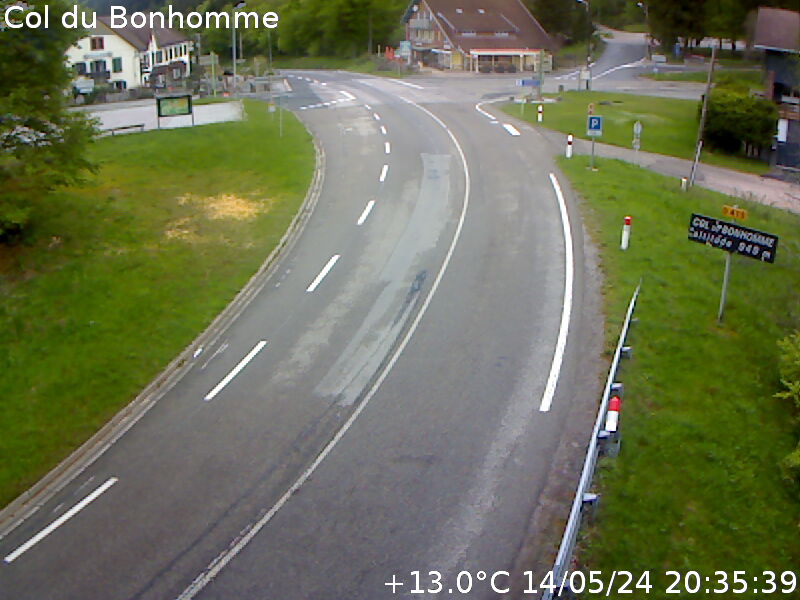 Caméra du col du Bonhomme sur la D415 sur la route de Saint-Dié