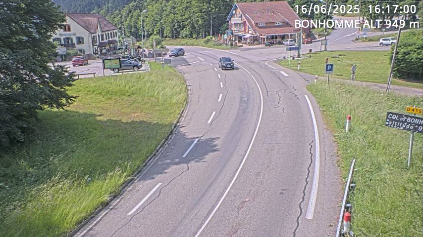 Caméra du col du Bonhomme sur la D415 sur la route de Saint-Dié