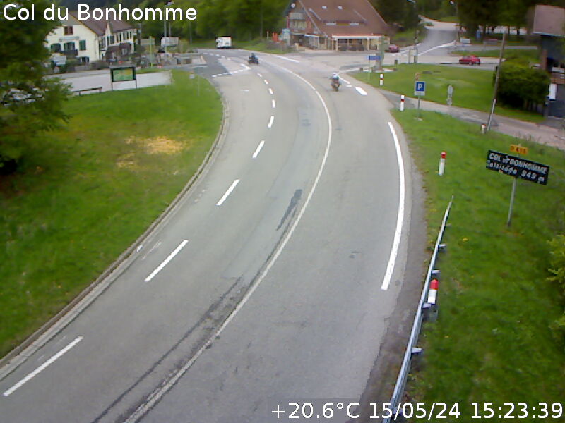 Caméra du col du Bonhomme sur la D415 sur la route de Saint-Dié