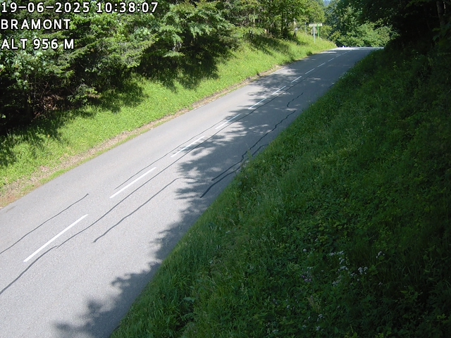<h2>Webcam à La Bresse au niveau du col de Bramont à 970 mètres d'altitude dans les Vosges sur la D13B - D34</h2>