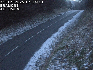 <h2>Webcam à La Bresse au niveau du col de Bramont à 970 mètres d'altitude dans les Vosges sur la D13B - D34</h2>