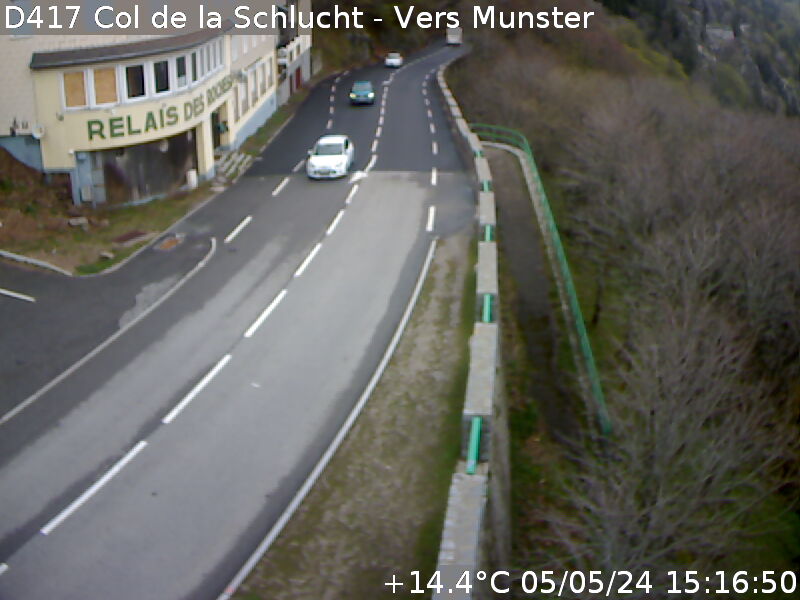 Webcam Col de la Schlucht - D417 vers Munster