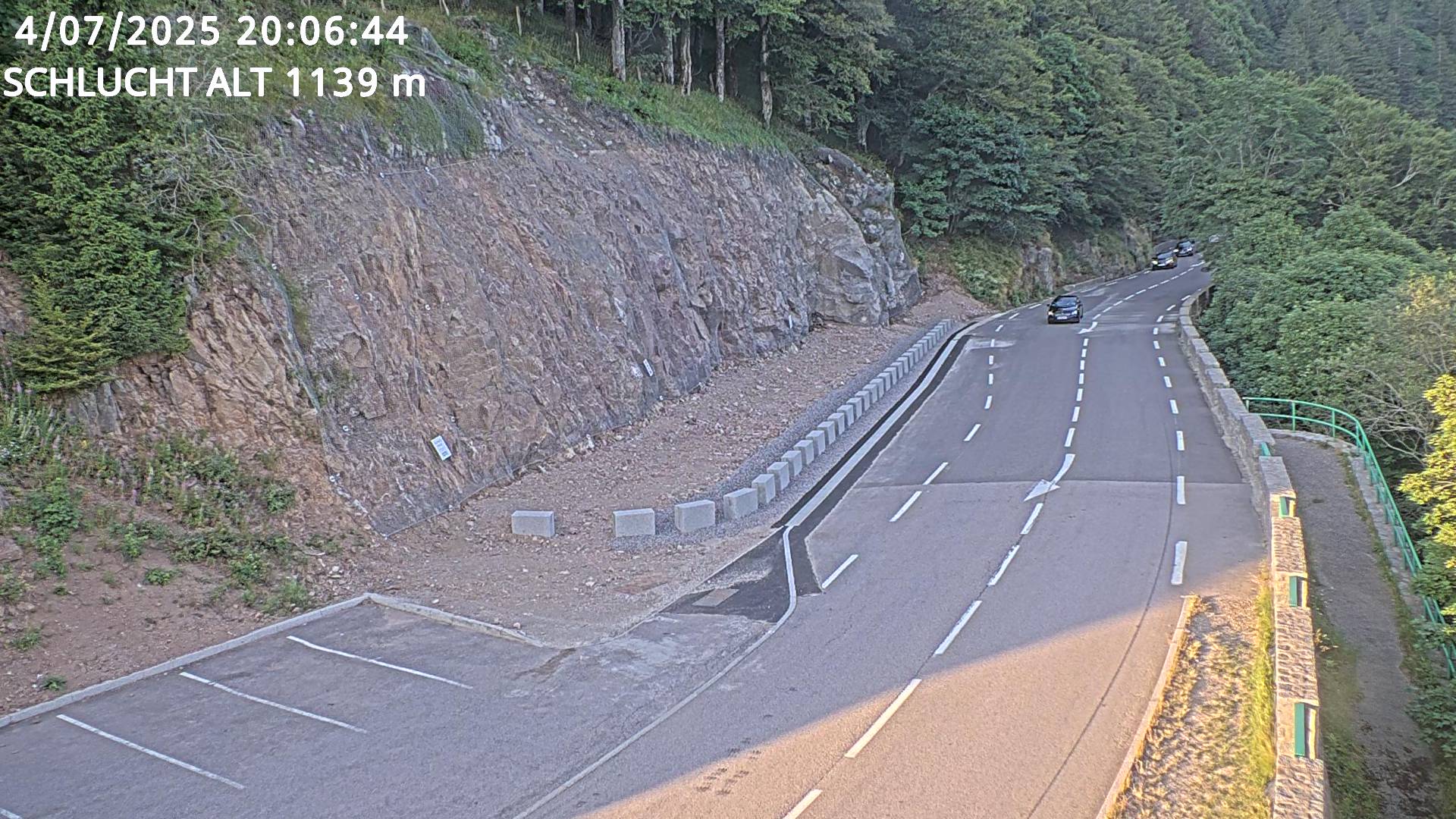 Webcam du col de la Schlucht à 1145 mètres d'altitude dans les Vosges sur la D417 dans le village du Valtin