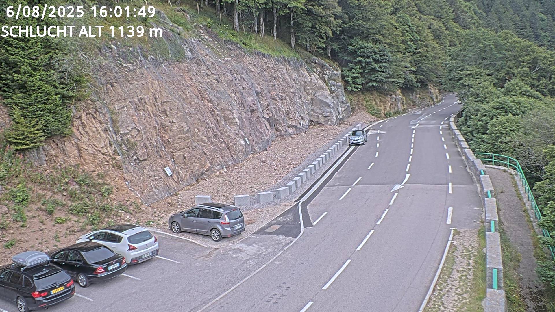 Webcam du col de la Schlucht à 1145 mètres d'altitude dans les Vosges sur la D417 dans le village du Valtin