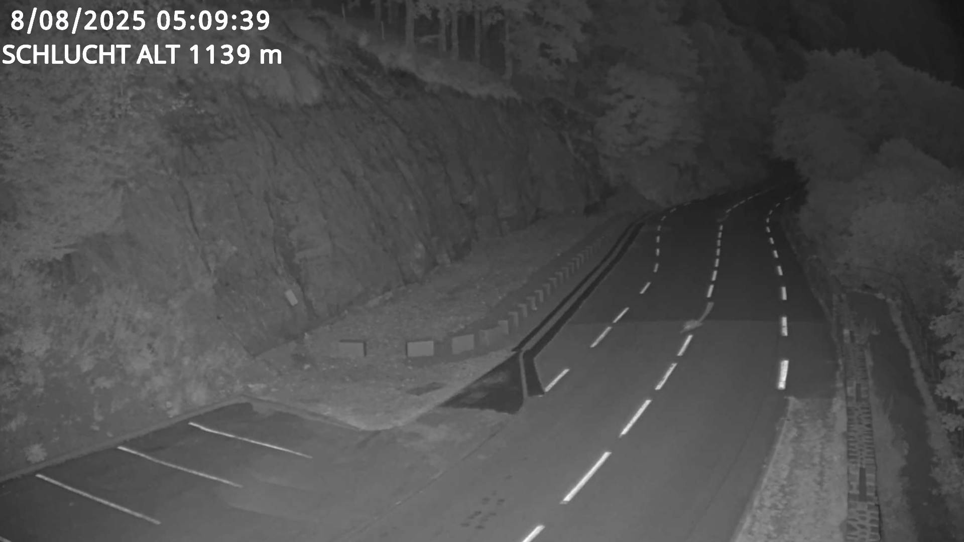 Webcam du col de la Schlucht à 1145 mètres d'altitude dans les Vosges sur la D417 dans le village du Valtin