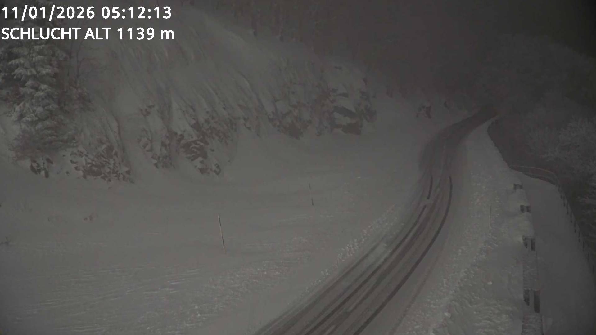 Webcam du col de la Schlucht à 1145 mètres d'altitude dans les Vosges sur la D417 dans le village du Valtin