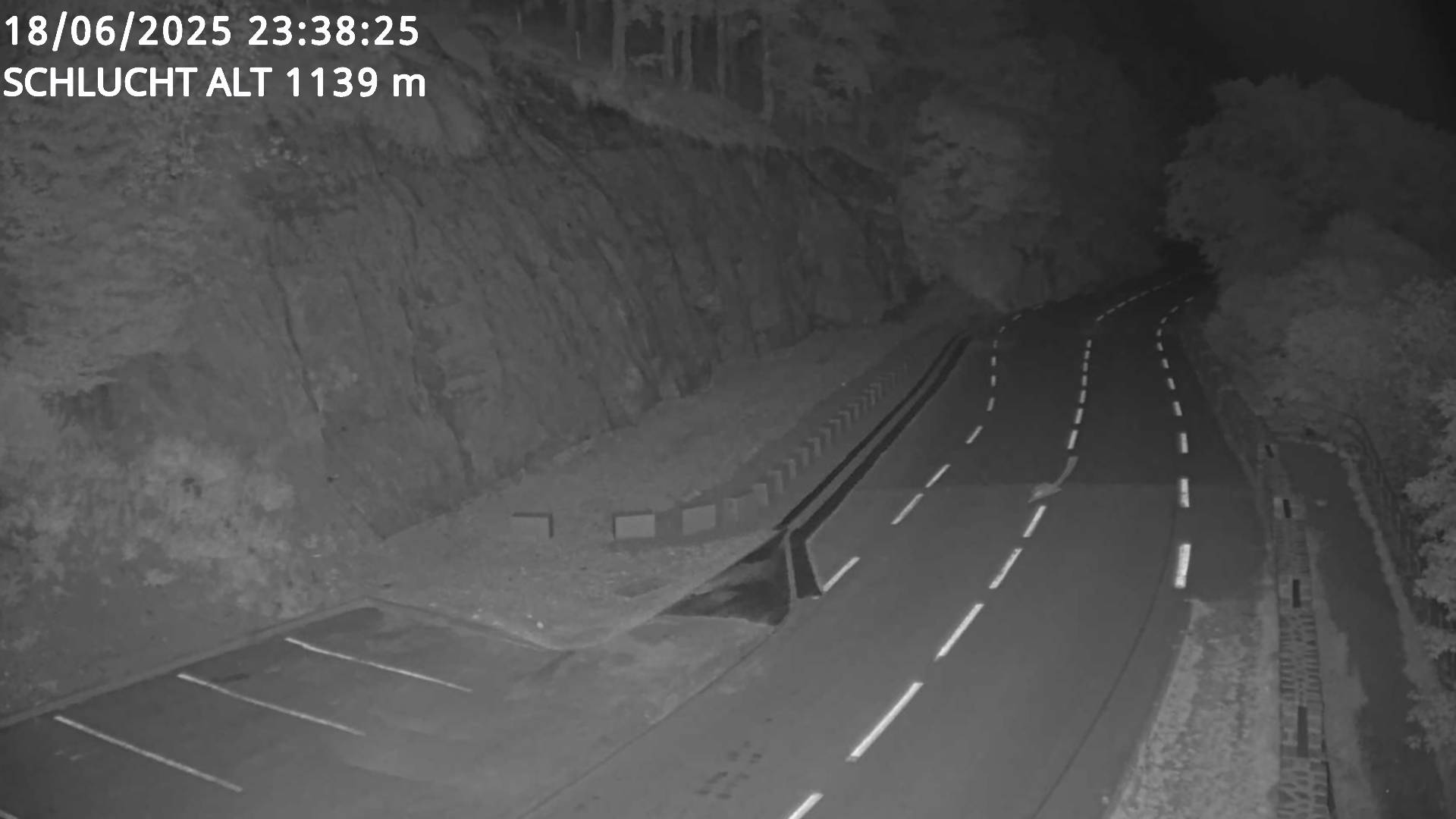 Webcam du col de la Schlucht à 1145 mètres d'altitude dans les Vosges sur la D417 dans le village du Valtin