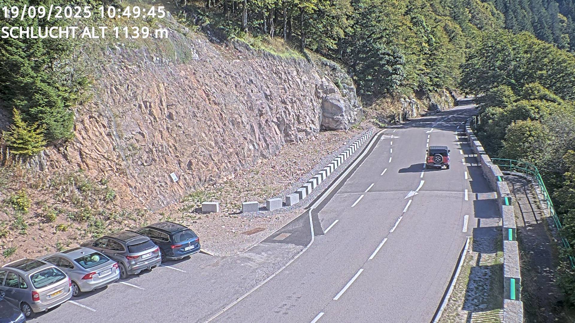 Webcam du col de la Schlucht à 1145 mètres d'altitude dans les Vosges sur la D417 dans le village du Valtin