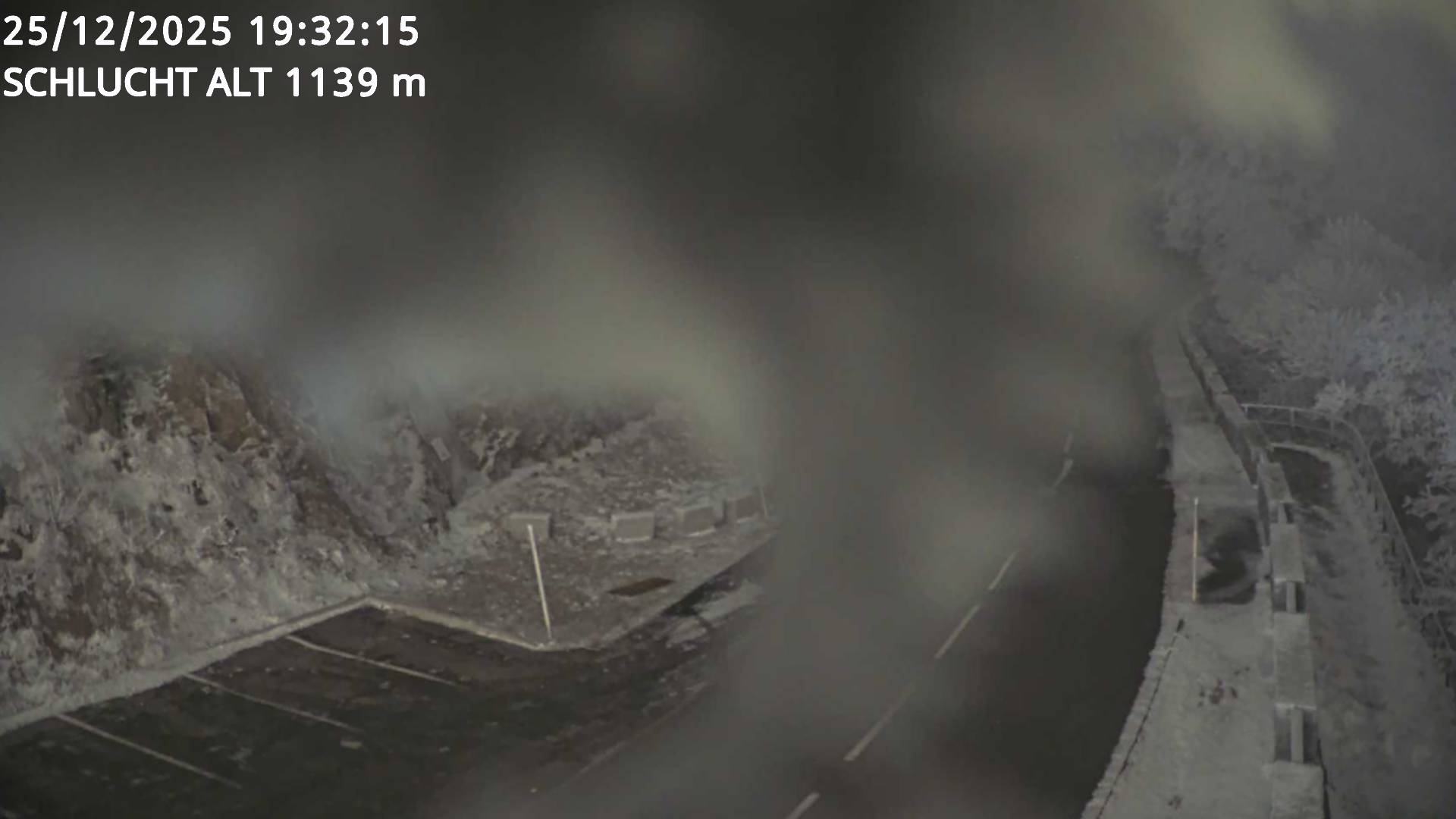 Webcam du col de la Schlucht à 1145 mètres d'altitude dans les Vosges sur la D417 dans le village du Valtin