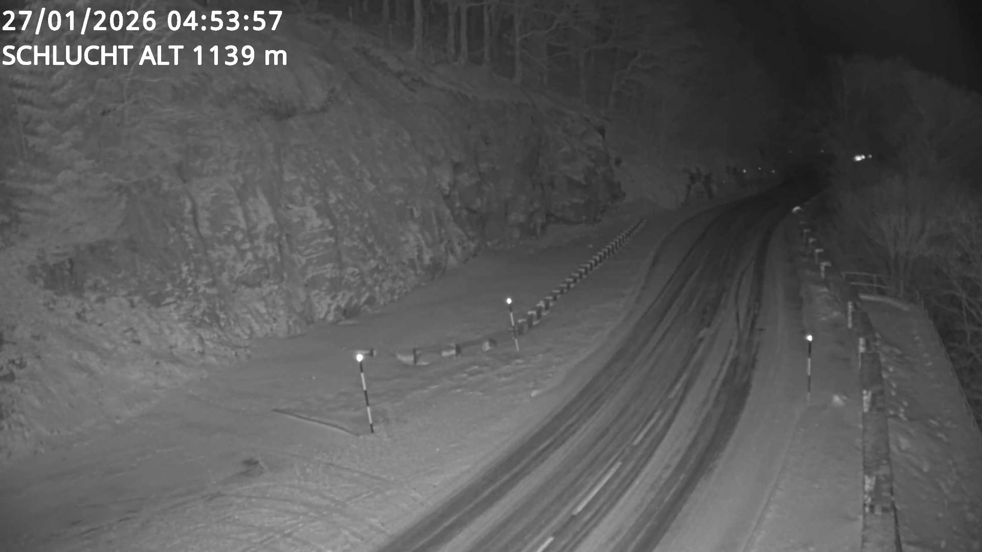 Webcam du col de la Schlucht à 1145 mètres d'altitude dans les Vosges sur la D417 dans le village du Valtin