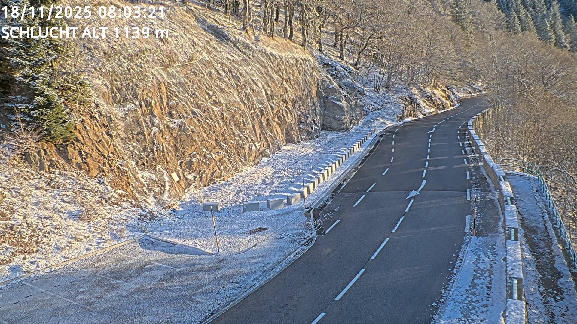 <h2>Webcam du col de la Schlucht à 1145 mètres d'altitude dans les Vosges sur la D417 dans le village du Valtin</h2>