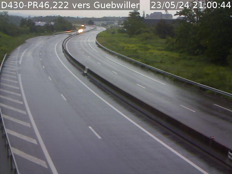 <h2>Webcam sur la D430 à hauteur de Staffelfelden au PK 46,2. Vue orientée vers Guebwiller</h2>