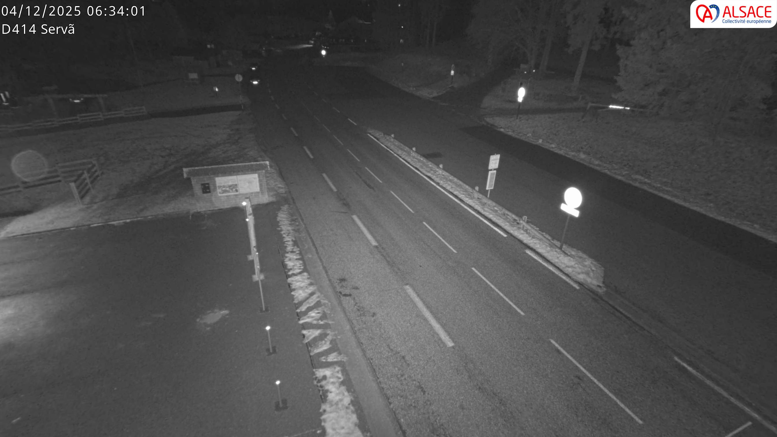 Webcam sur la D430 à hauteur de Staffelfelden au PK 46,2. Vue orientée vers Guebwiller