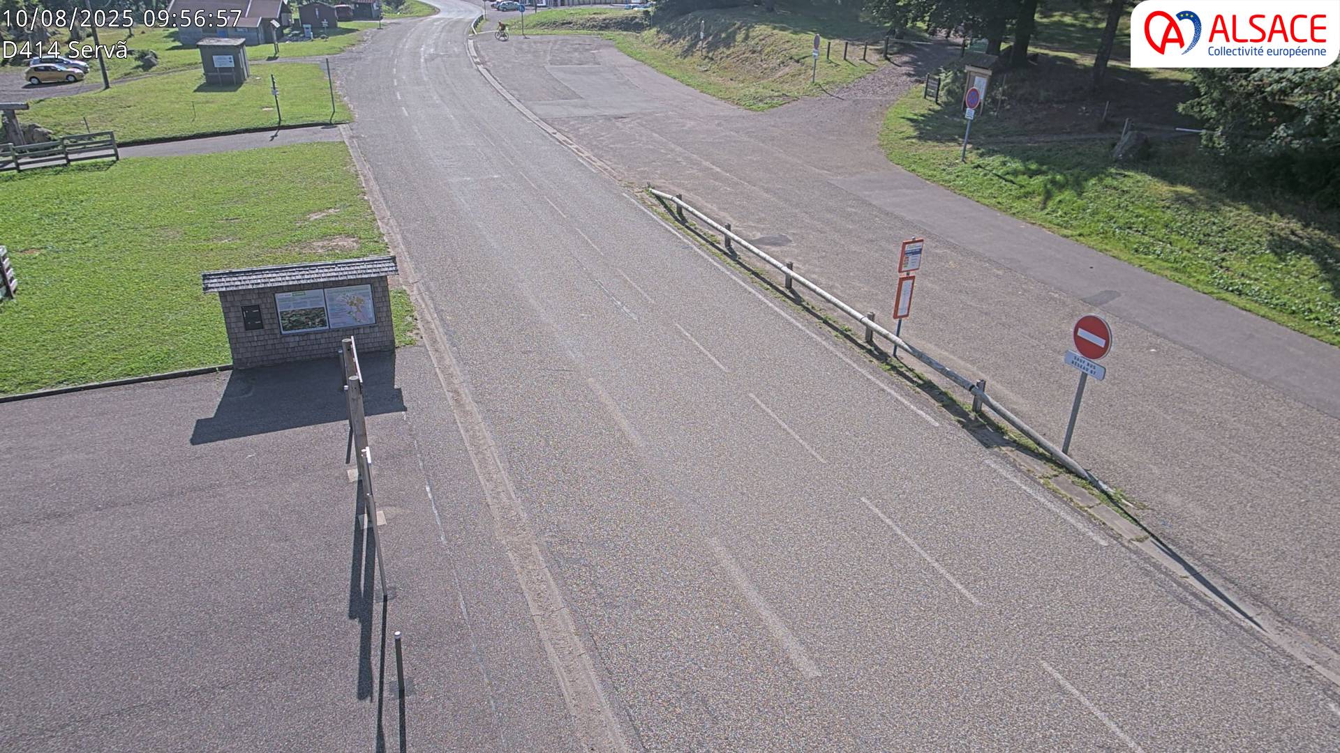 <h2>Webcam sur la D430 à hauteur de Staffelfelden au PK 46,2. Vue orientée vers Guebwiller</h2>