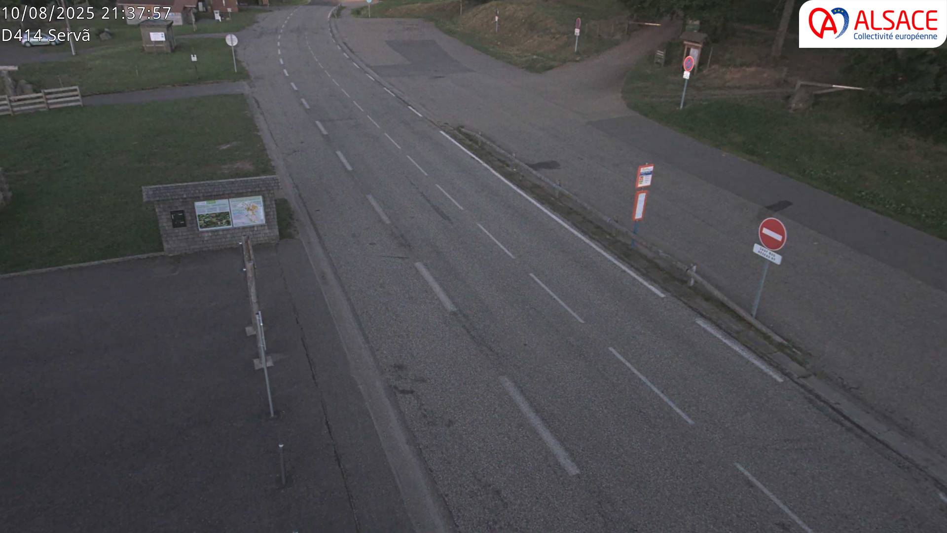 <h2>Webcam sur la D430 à hauteur de Staffelfelden au PK 46,2. Vue orientée vers Guebwiller</h2>