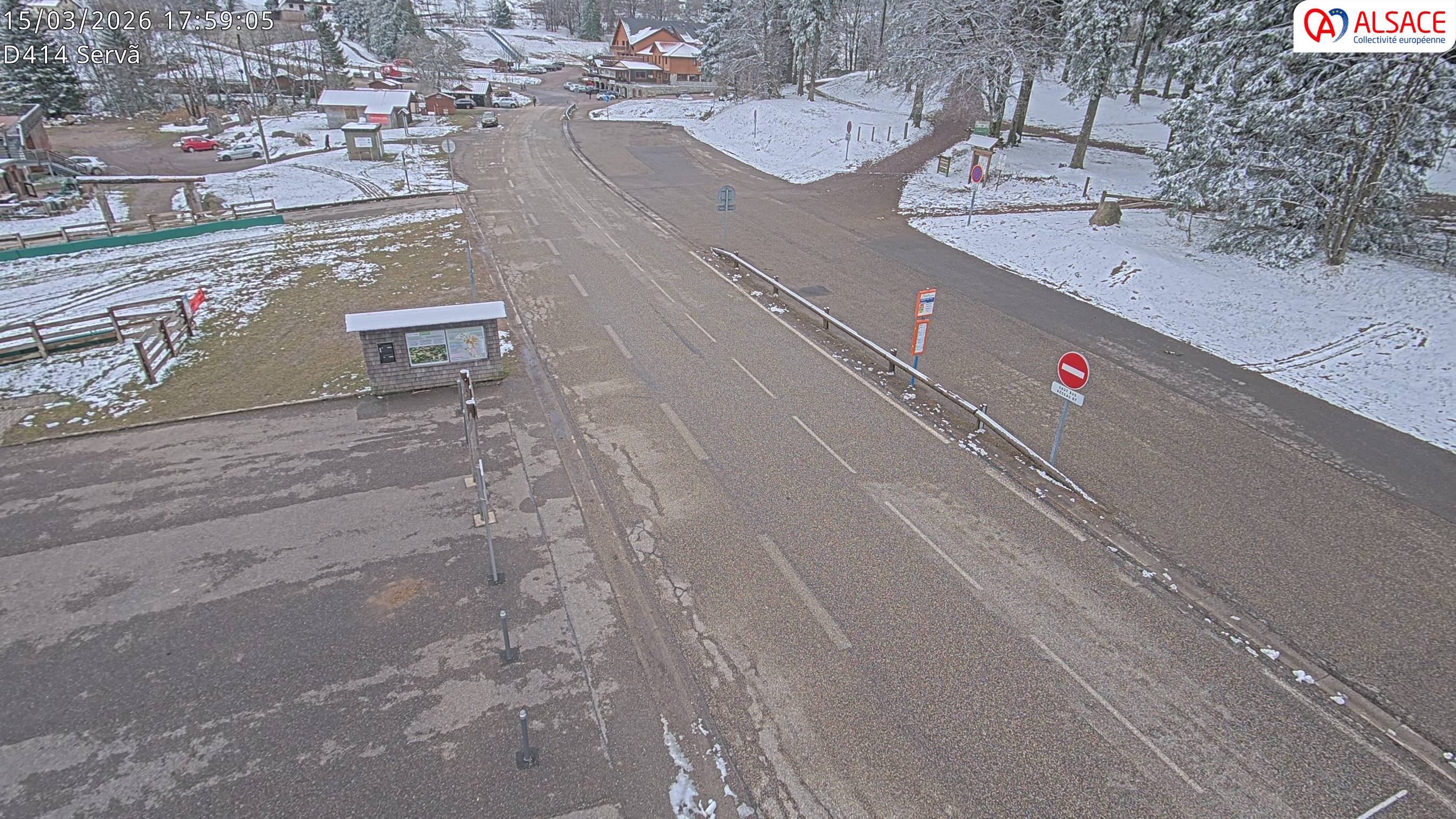 Webcam sur la D430 à hauteur de Staffelfelden au PK 46,2. Vue orientée vers Guebwiller