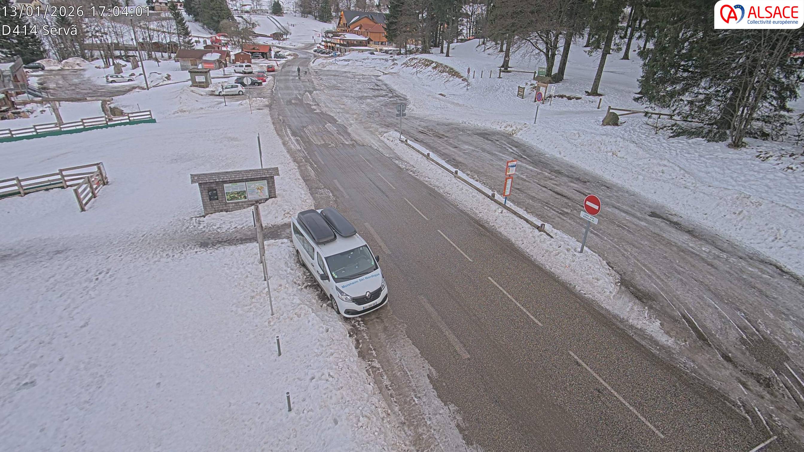 Webcam sur la D430 à hauteur de Staffelfelden au PK 46,2. Vue orientée vers Guebwiller