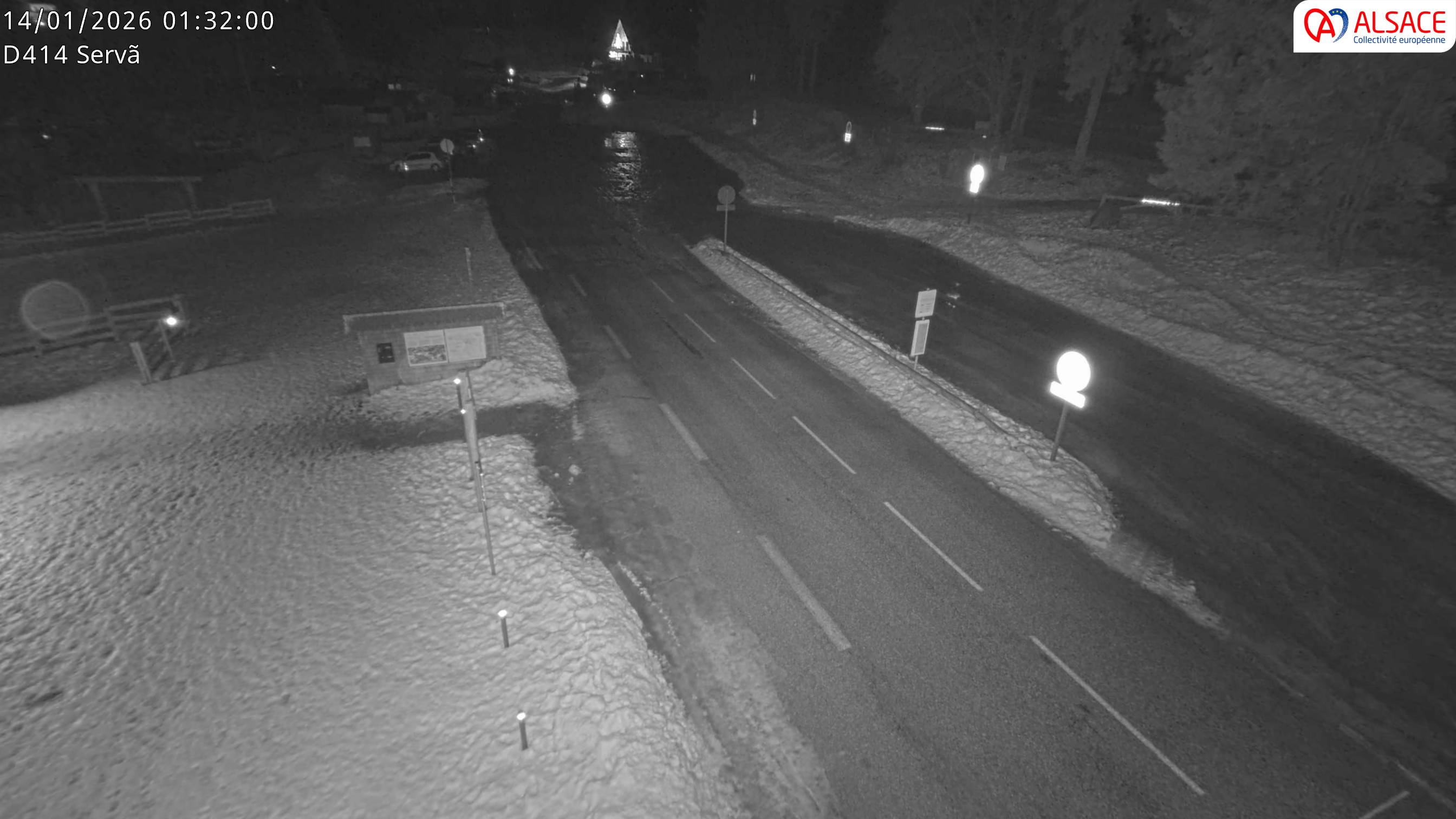 Webcam sur la D430 à hauteur de Staffelfelden au PK 46,2. Vue orientée vers Guebwiller