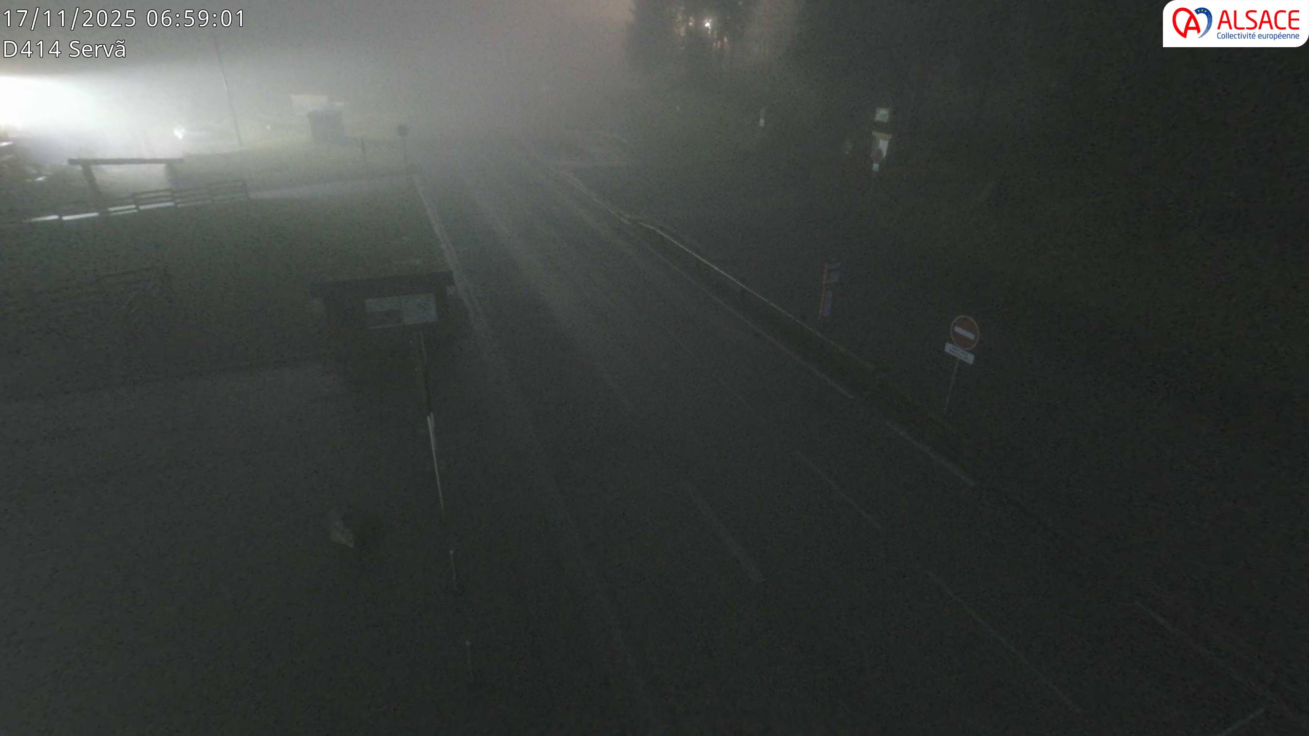 <h2>Webcam sur la D430 à hauteur de Staffelfelden au PK 46,2. Vue orientée vers Guebwiller</h2>