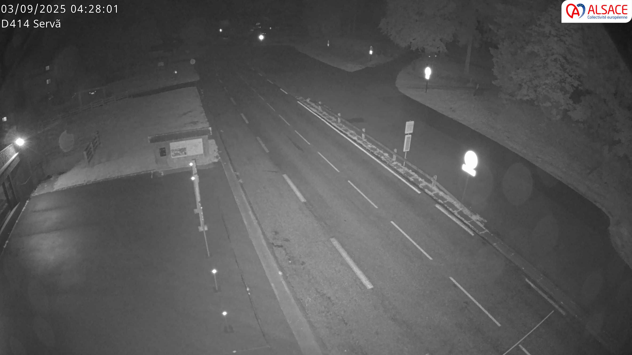 Webcam sur la D430 à hauteur de Staffelfelden au PK 46,2. Vue orientée vers Guebwiller