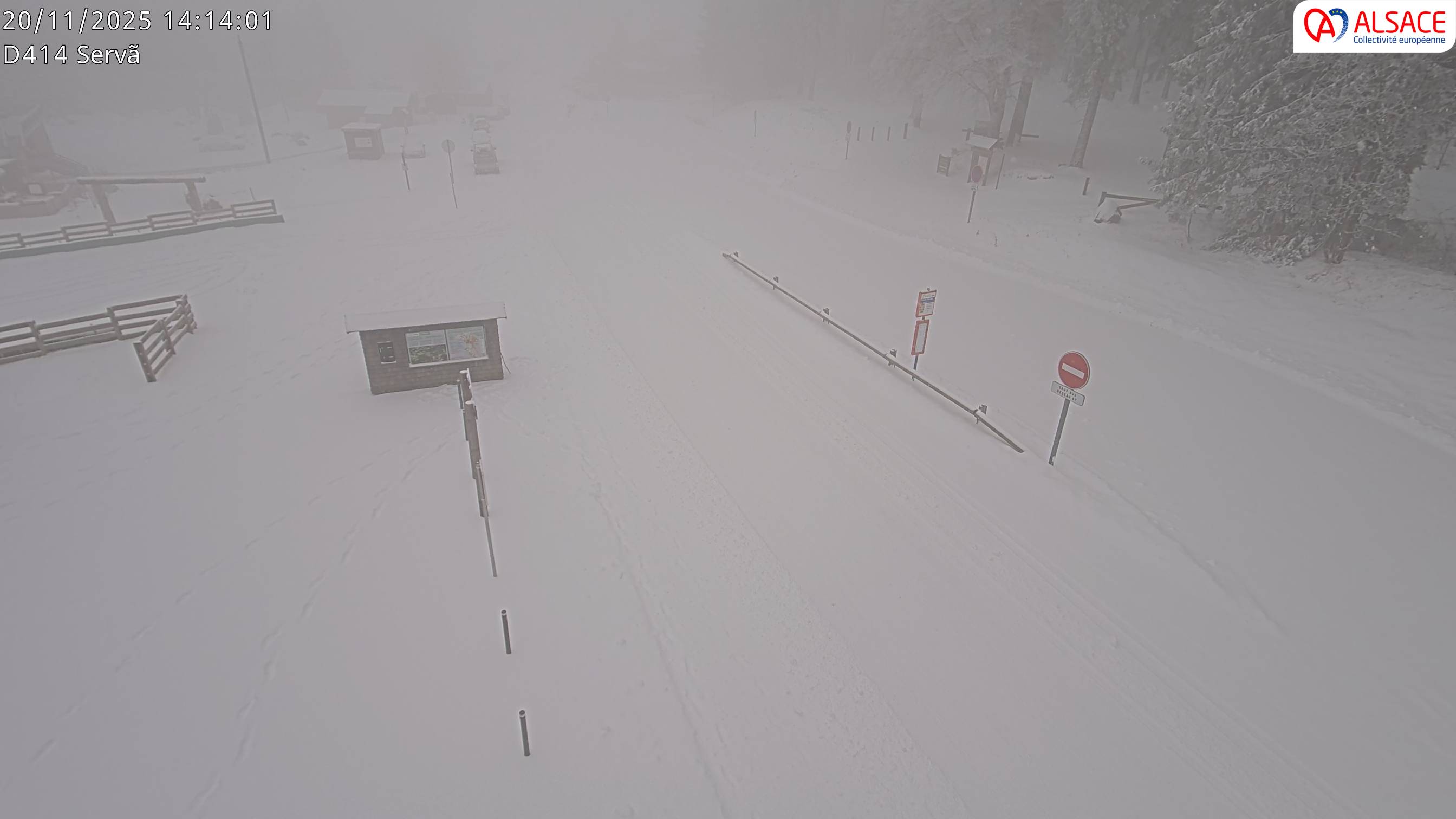 <h2>Webcam sur la D430 à hauteur de Staffelfelden au PK 46,2. Vue orientée vers Guebwiller</h2>