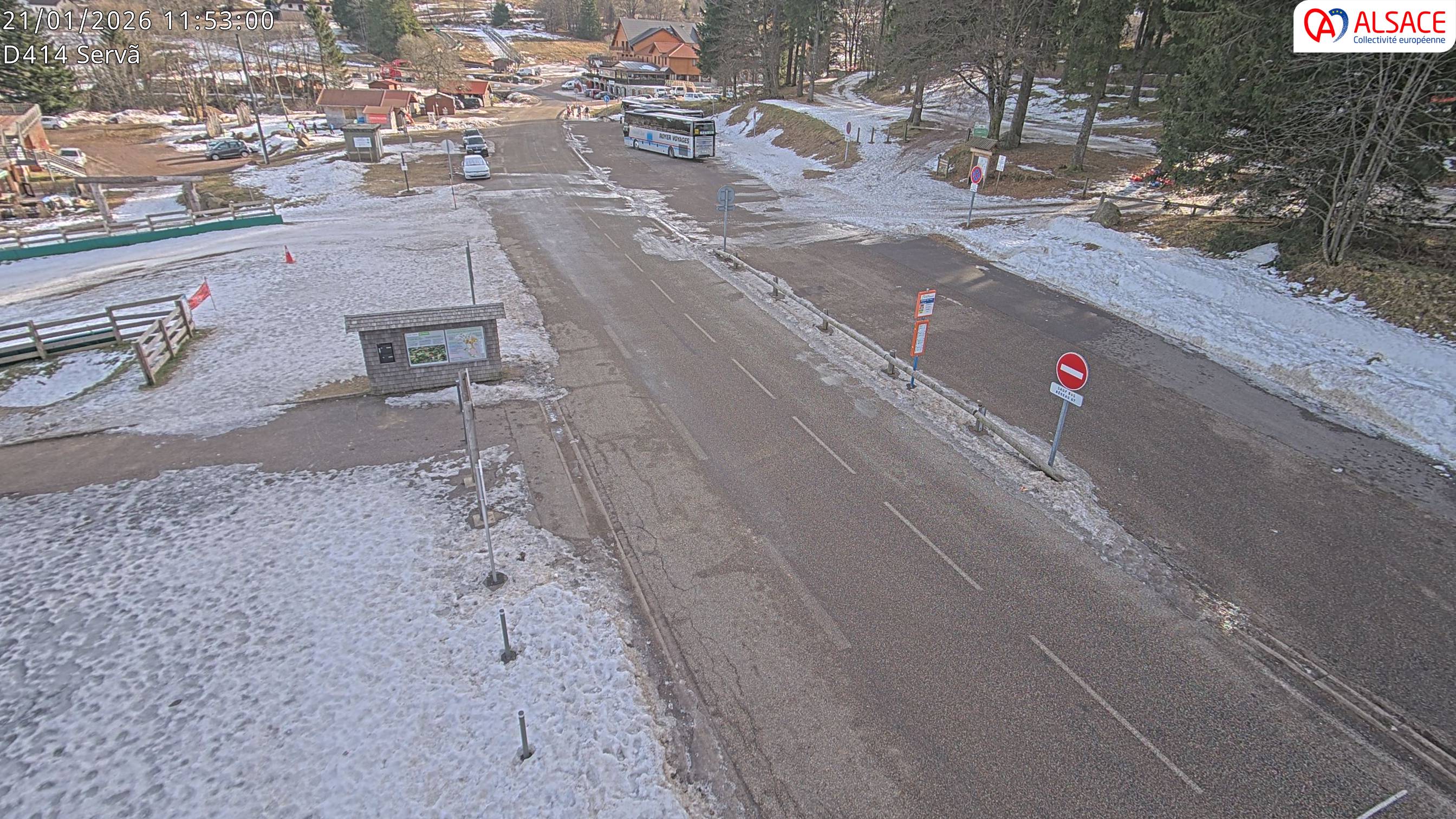 Webcam sur la D430 à hauteur de Staffelfelden au PK 46,2. Vue orientée vers Guebwiller