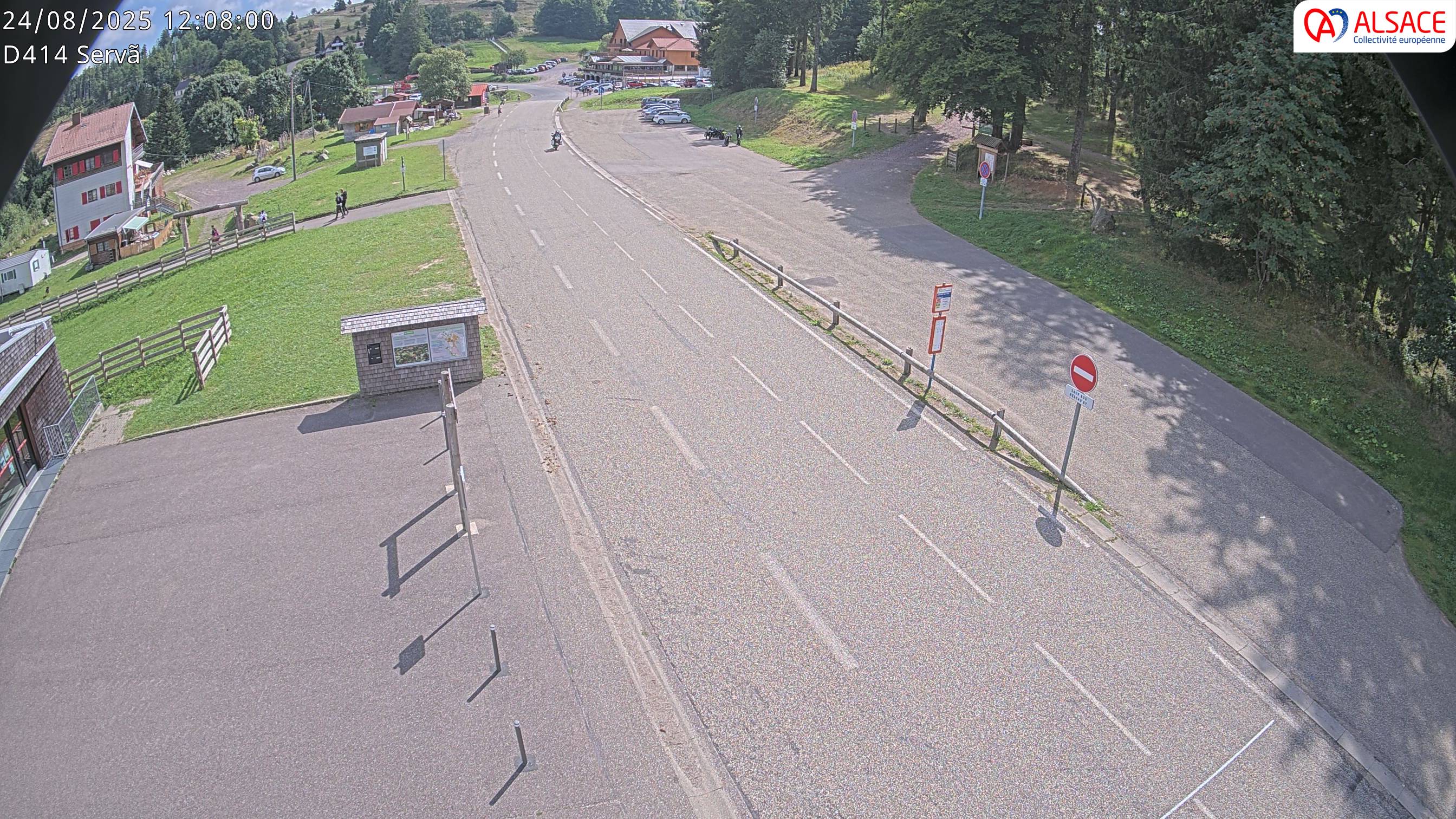 <h2>Webcam sur la D430 à hauteur de Staffelfelden au PK 46,2. Vue orientée vers Guebwiller</h2>