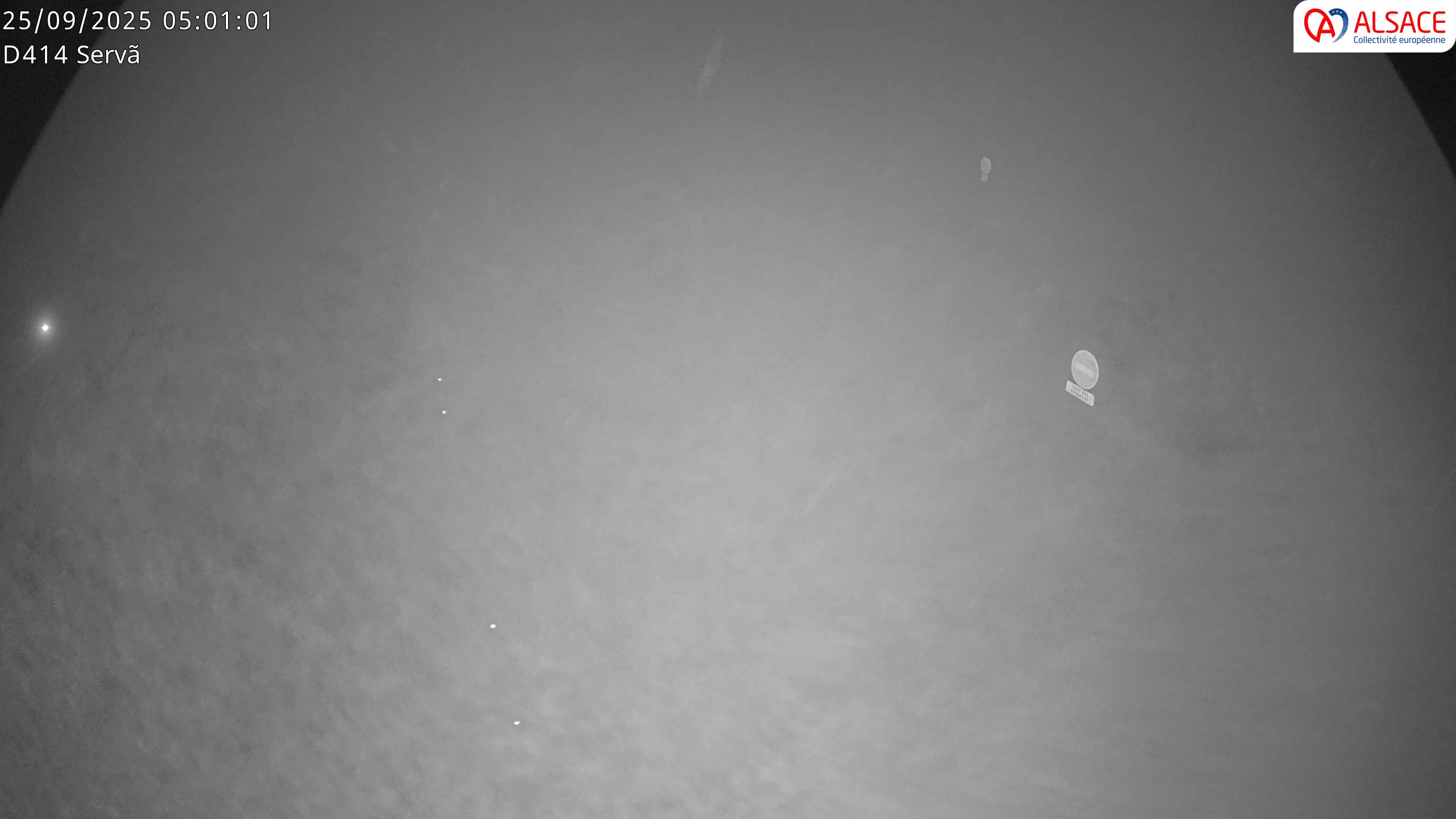 <h2>Webcam sur la D430 à hauteur de Staffelfelden au PK 46,2. Vue orientée vers Guebwiller</h2>