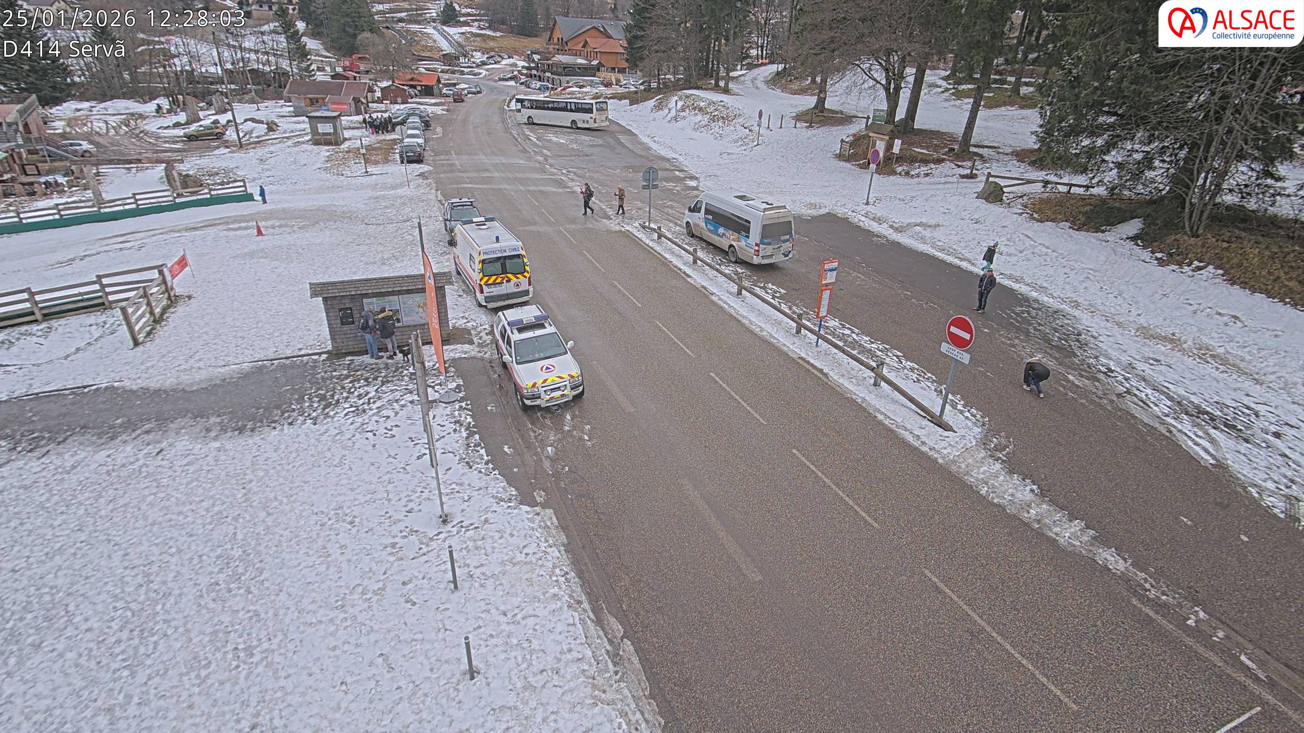 Webcam sur la D430 à hauteur de Staffelfelden au PK 46,2. Vue orientée vers Guebwiller