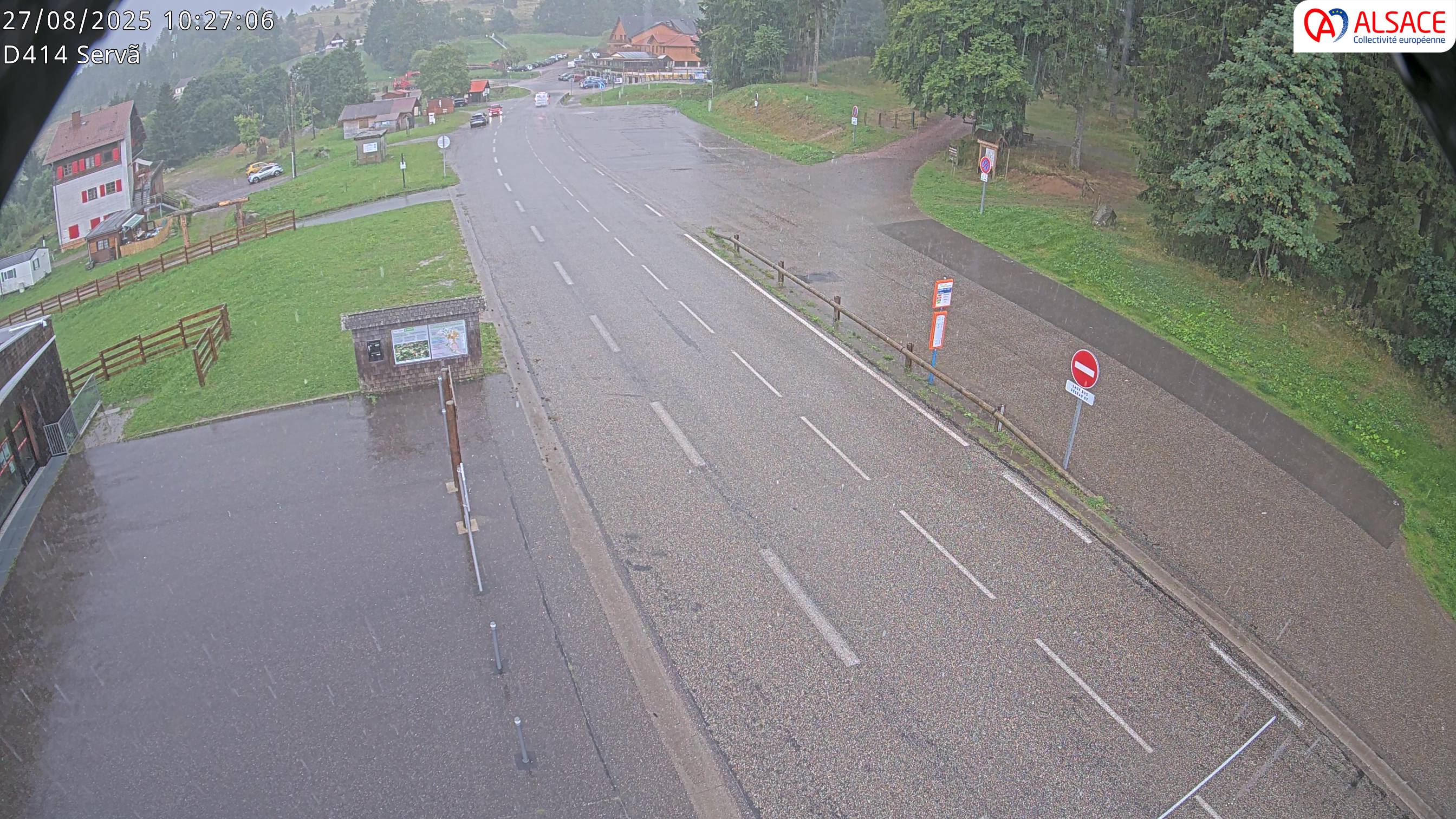 Webcam sur la D430 à hauteur de Staffelfelden au PK 46,2. Vue orientée vers Guebwiller