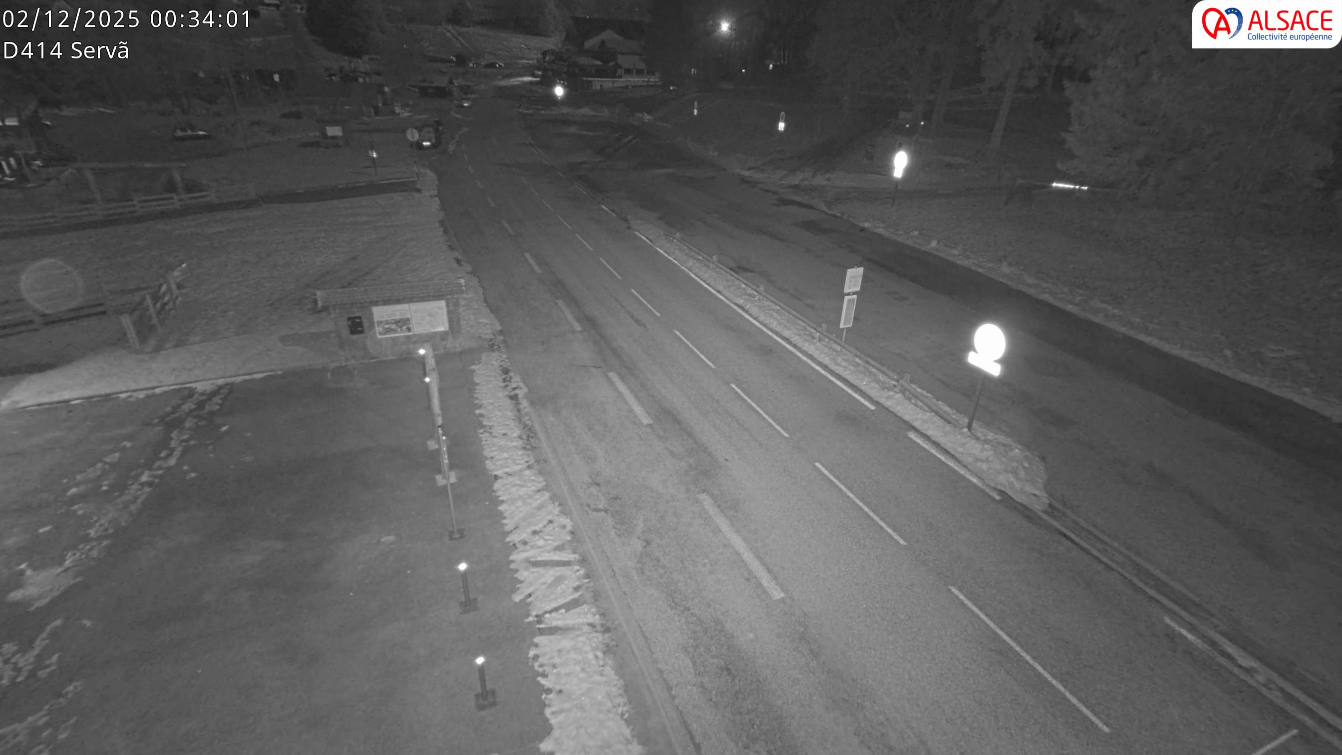 <h2>Webcam sur la D430 à hauteur de Staffelfelden au PK 46,2. Vue orientée vers Guebwiller</h2>