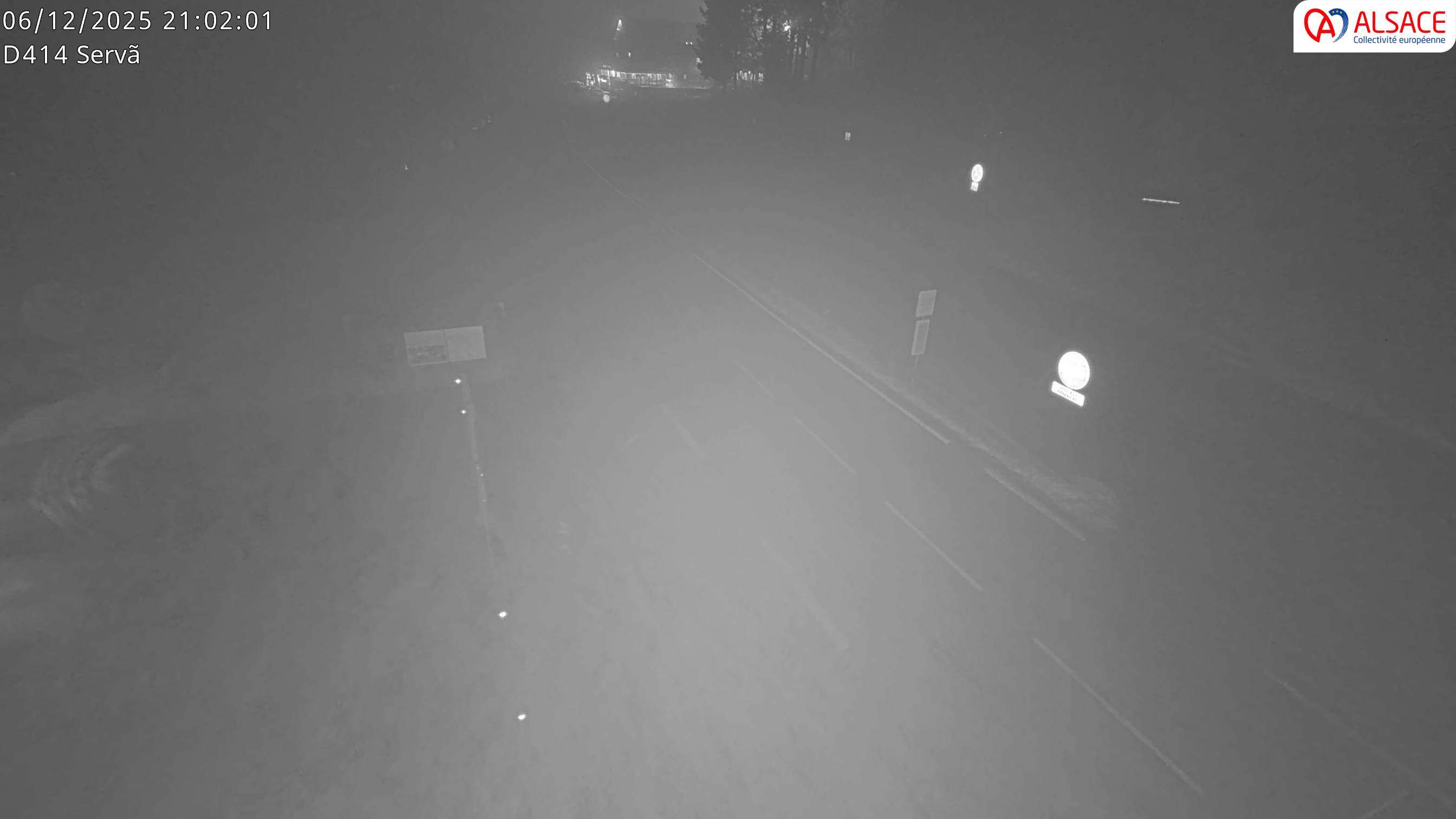 <h2>Webcam sur la D430 à hauteur de Staffelfelden au PK 46,2. Vue orientée vers Guebwiller</h2>