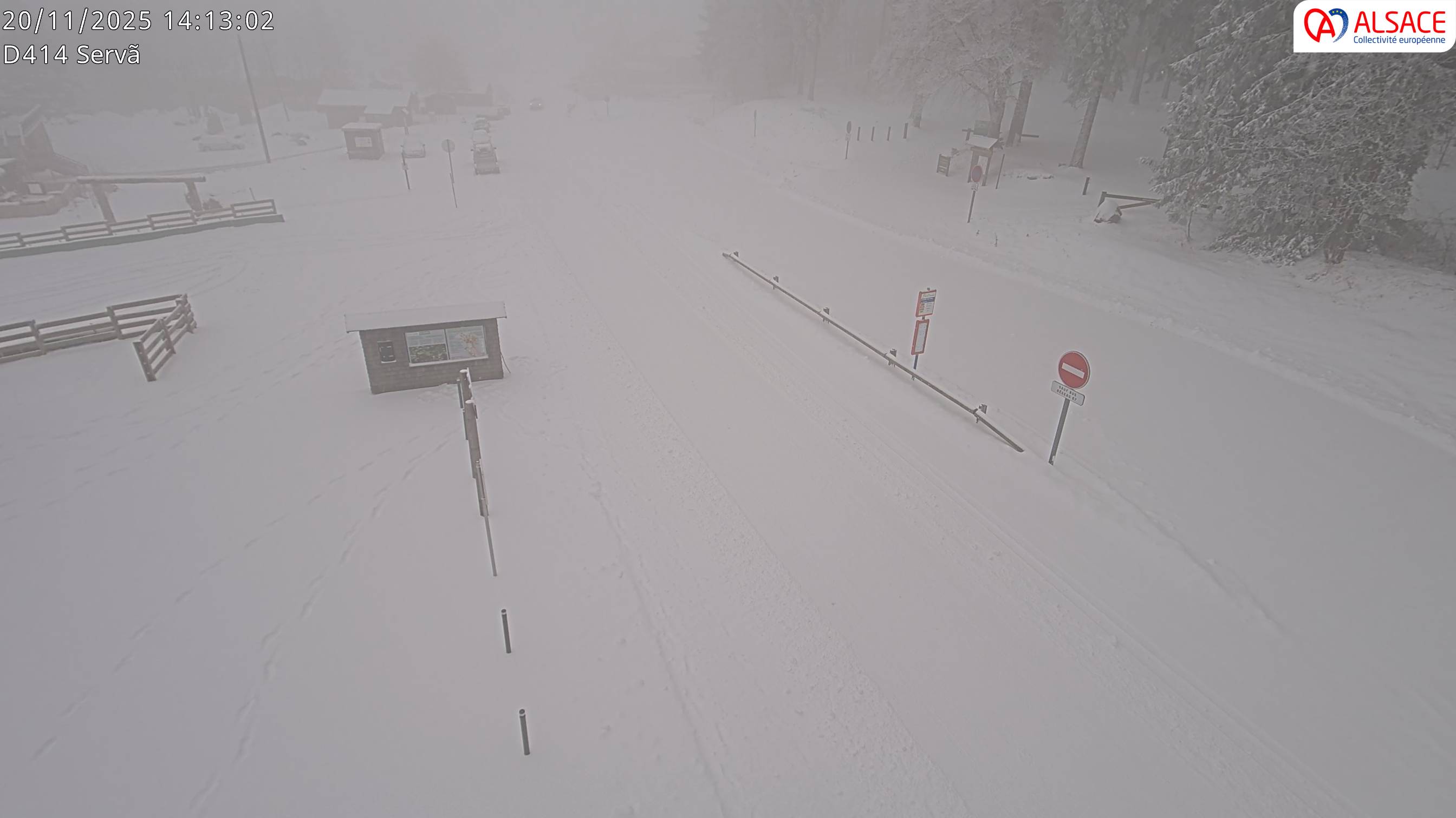 <h2>Webcam sur la D430 à hauteur de Staffelfelden au PK 46,2. Vue orientée vers Guebwiller</h2>