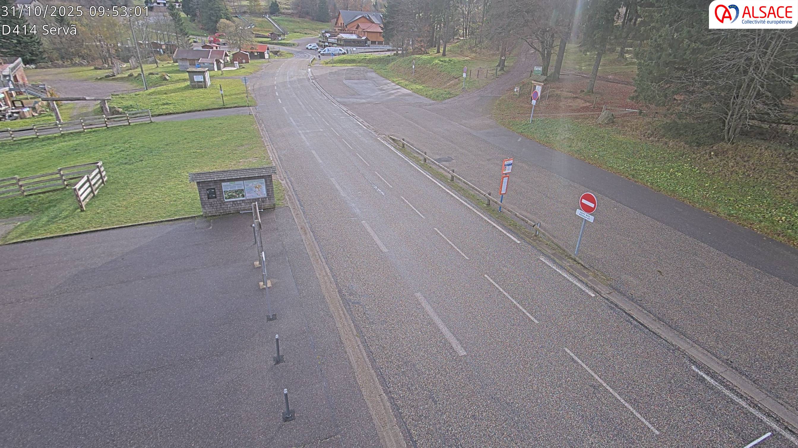 <h2>Webcam sur la D430 à hauteur de Staffelfelden au PK 46,2. Vue orientée vers Guebwiller</h2>