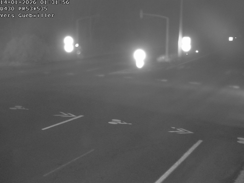 Webcam sur la D430 à la sortie de Mulhouse, à la jonction avec la D20 à Kingersheim. Vue orientée vers Guebwiller