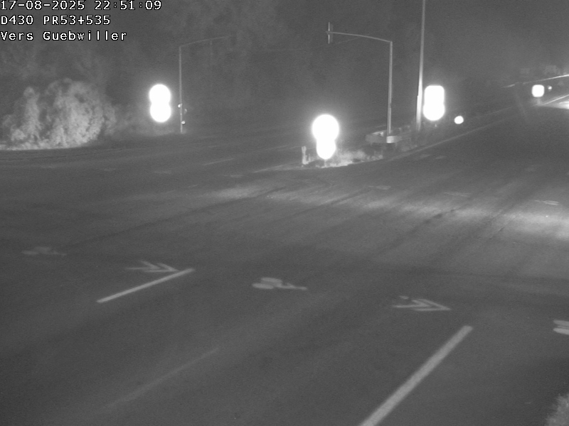 <h2>Webcam sur la D430 à la sortie de Mulhouse, à la jonction avec la D20 à Kingersheim. Vue orientée vers Guebwiller</h2>