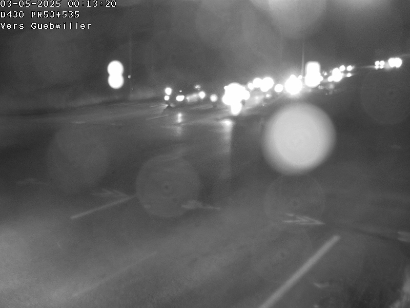 Webcam sur la D430 à la sortie de Mulhouse, à la jonction avec la D20 à Kingersheim. Vue orientée vers Guebwiller