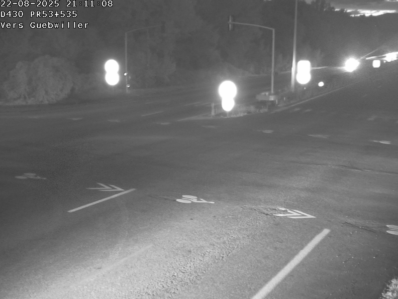<h2>Webcam sur la D430 à la sortie de Mulhouse, à la jonction avec la D20 à Kingersheim. Vue orientée vers Guebwiller</h2>