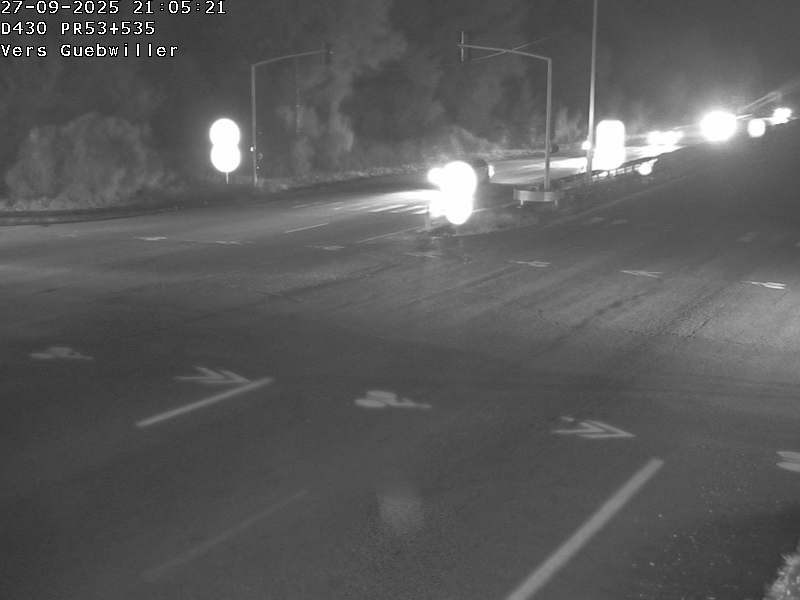 <h2>Webcam sur la D430 à la sortie de Mulhouse, à la jonction avec la D20 à Kingersheim. Vue orientée vers Guebwiller</h2>
