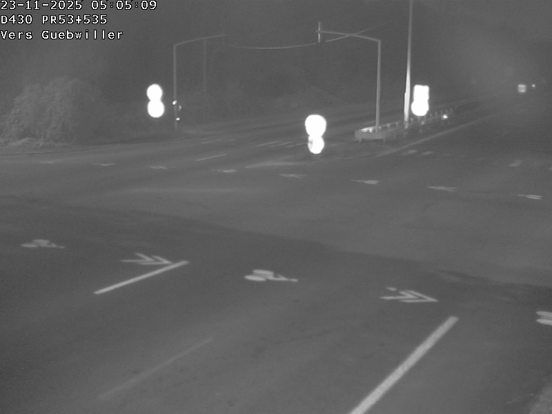 <h2>Webcam sur la D430 à la sortie de Mulhouse, à la jonction avec la D20 à Kingersheim. Vue orientée vers Guebwiller</h2>