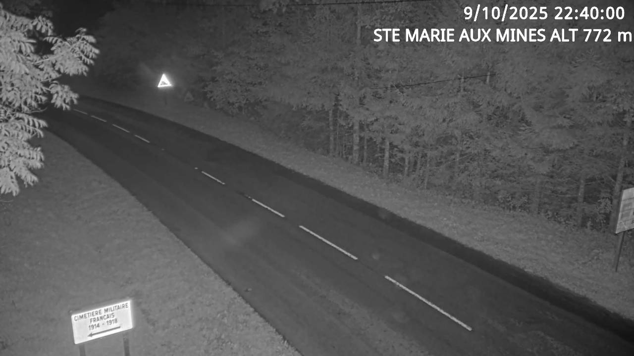 <h2>Webcam du col de Saint-Marie dans les Vosges à Saint-Marie-aux-Mines. Vue orientée vers l'Alsace</h2>