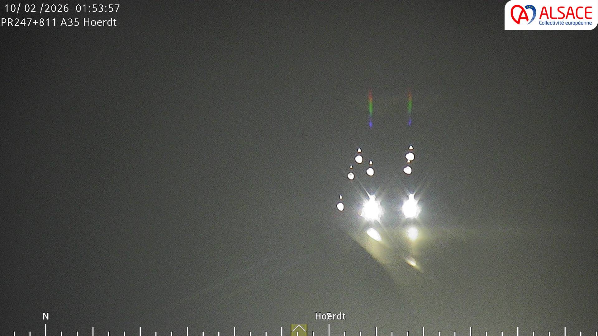 Caméra autoroute France - jonction A35/A4, Hoerdt direction Strasbourg