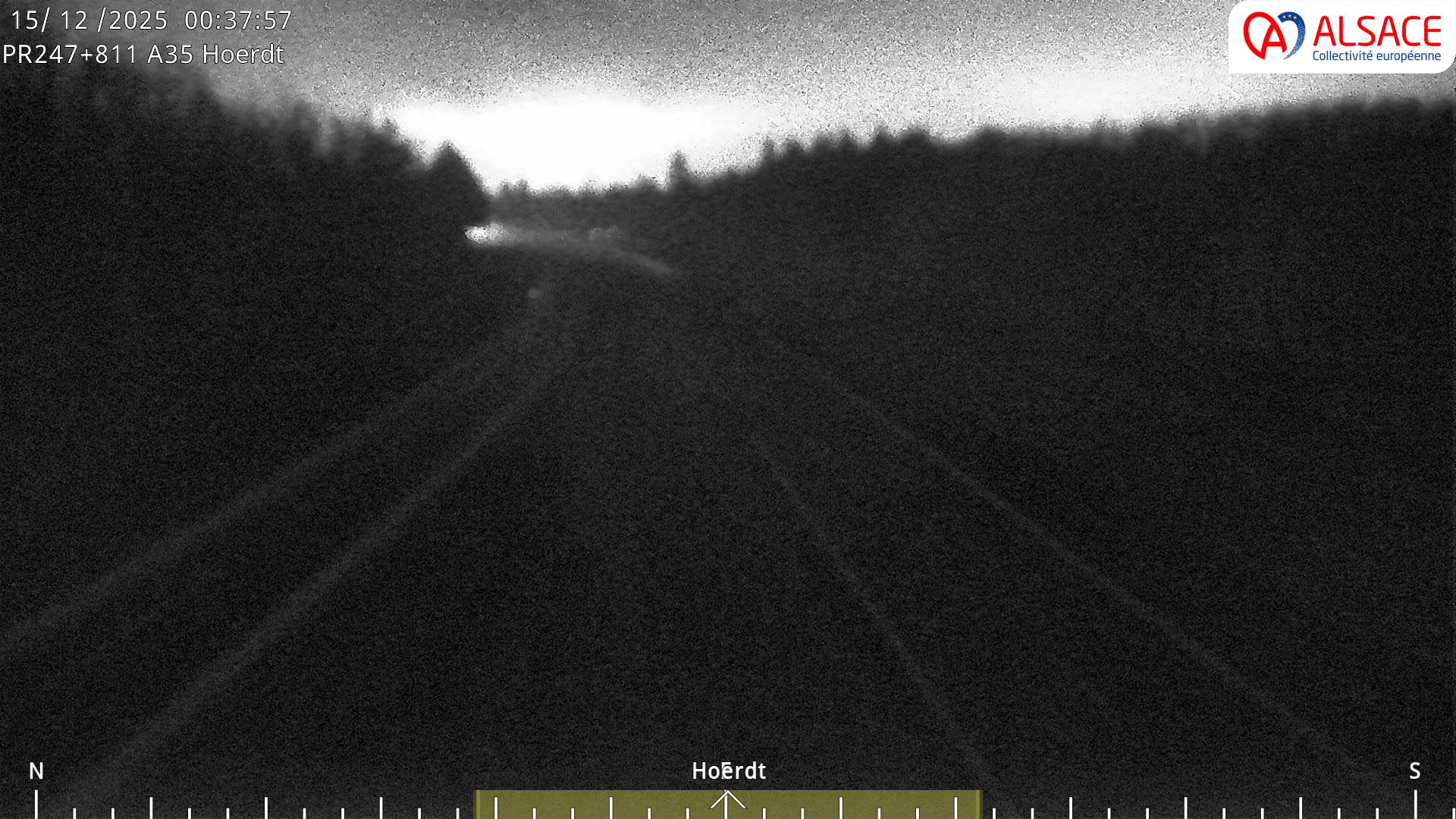 Caméra autoroute France - jonction A35/A4, Hoerdt direction Strasbourg