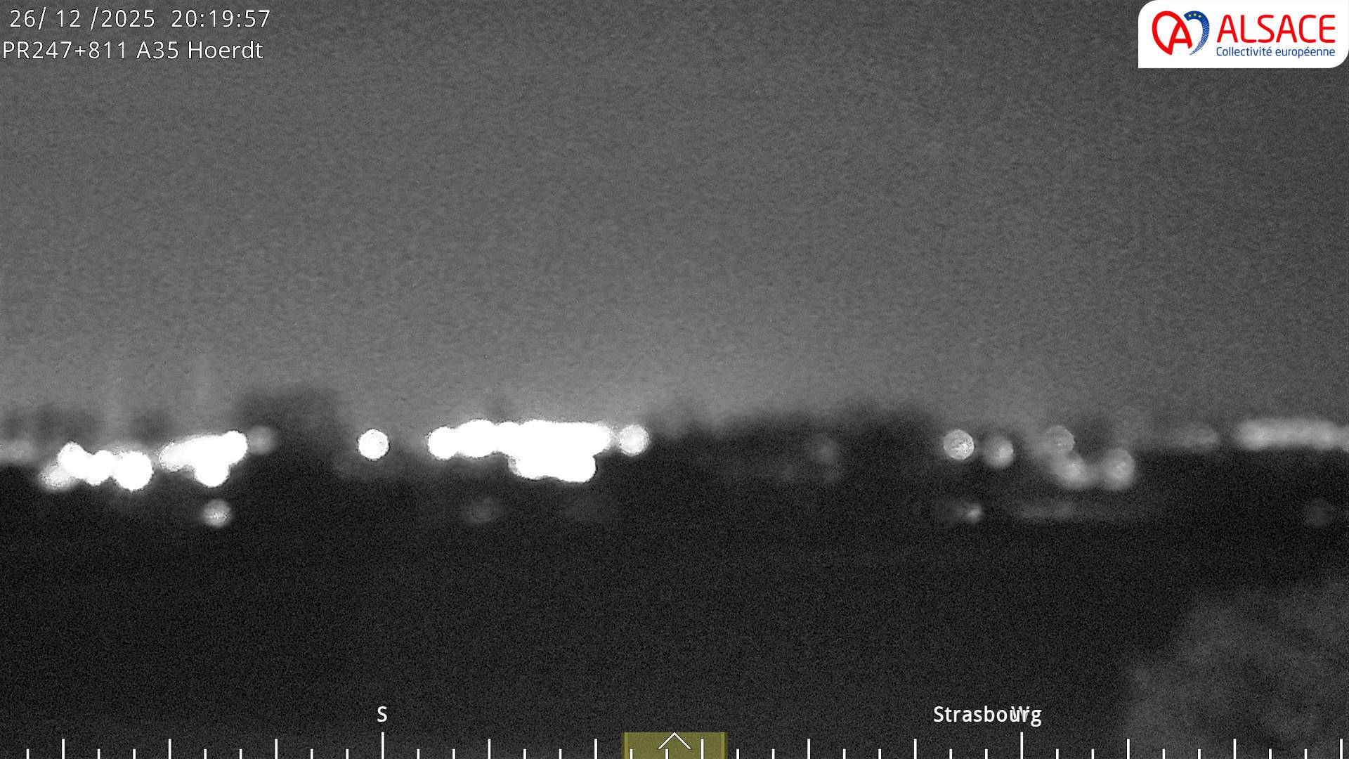 Caméra autoroute France - jonction A35/A4, Hoerdt direction Strasbourg