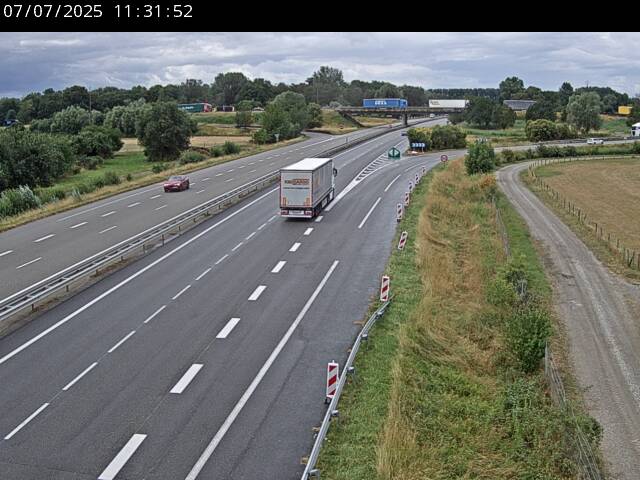 Webcam autoroute France - jonction A35 et D4 en venant de Karlsruhe ou Baden-Baden à Roppenheim, direction Strasbourg