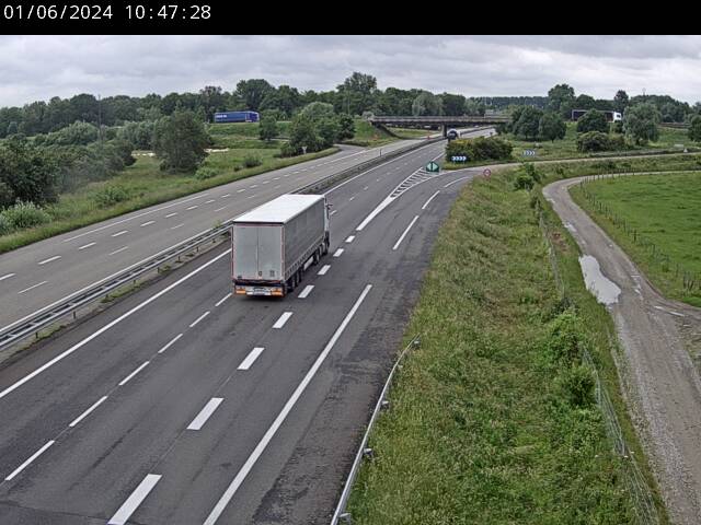 Webcam autoroute France - jonction A35 et D4 en venant de Karlsruhe ou Baden-Baden à Roppenheim, direction Strasbourg